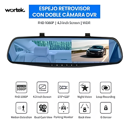 OFERTA ESPECIAL| VisionTrack™ - Espejo Retrovisor con Cámaras FULL HD 1080p